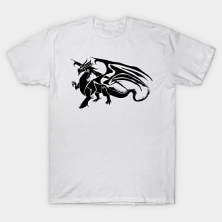 Black Dragon Abstract T-Shirt